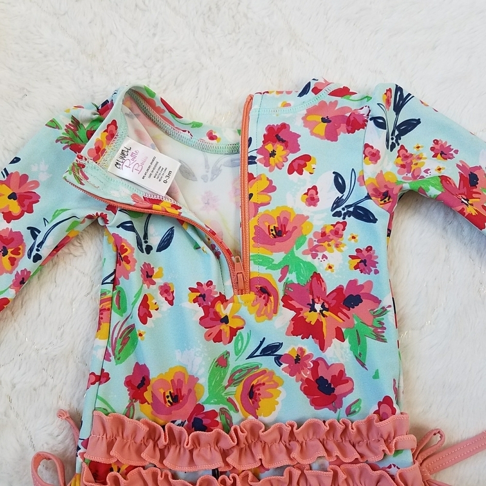 RUFFLE BUTTS RASH GUARD 1PC SWIMSUIT - Picture 4 of 6